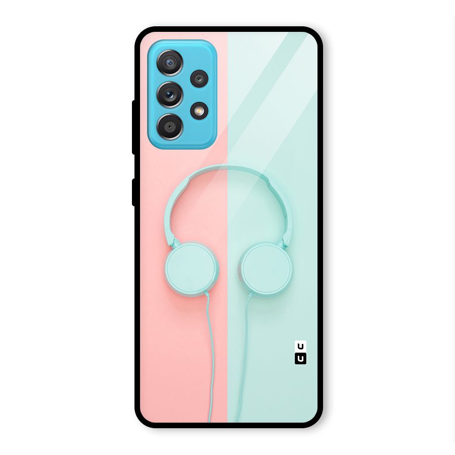 Pastel Headphones Glass Back Case for Galaxy A52