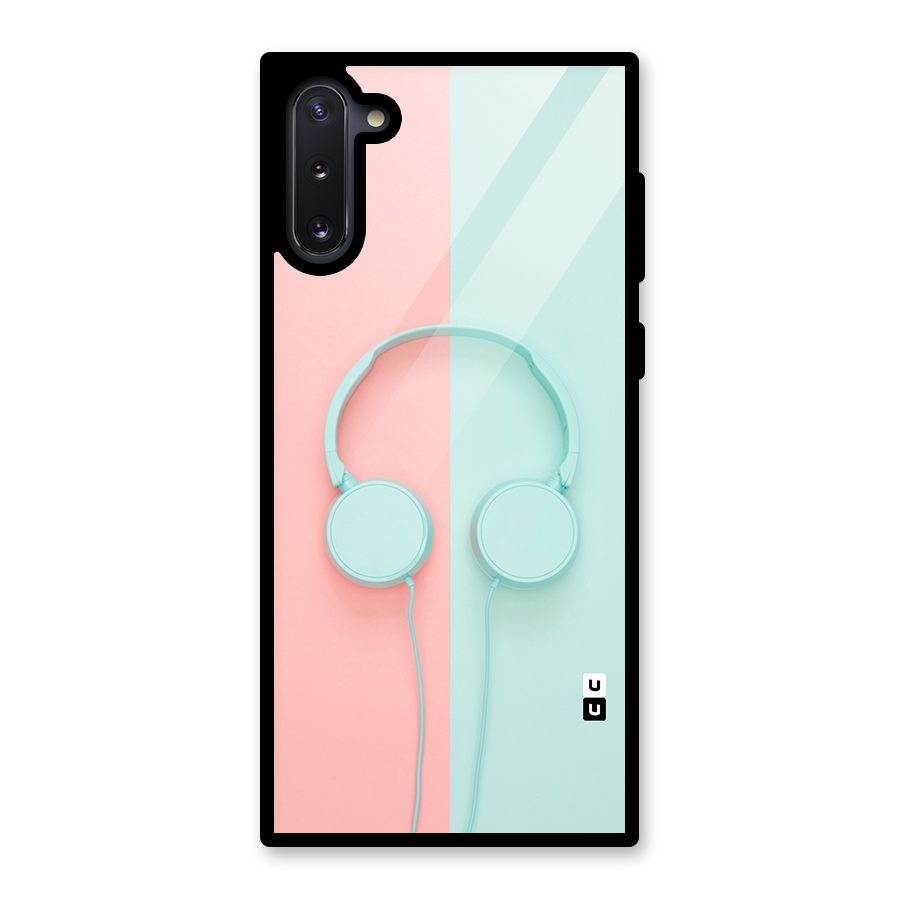 Pastel Headphones Glass Back Case for Galaxy Note 10