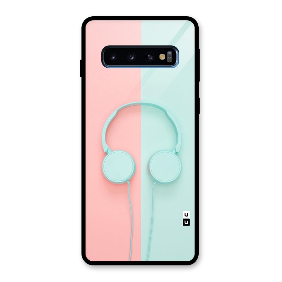 Pastel Headphones Glass Back Case for Galaxy S10