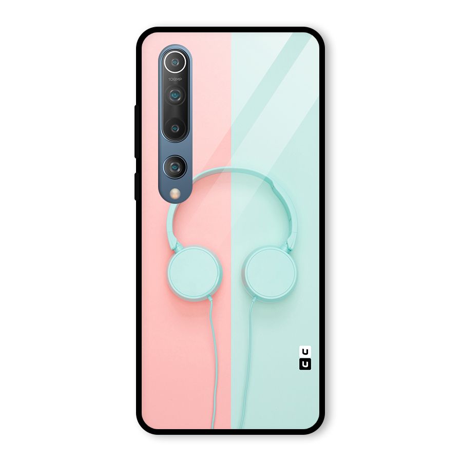 Pastel Headphones Glass Back Case for Mi 10