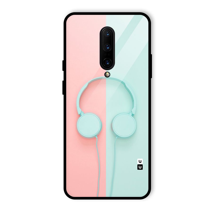 Pastel Headphones Glass Back Case for OnePlus 7 Pro