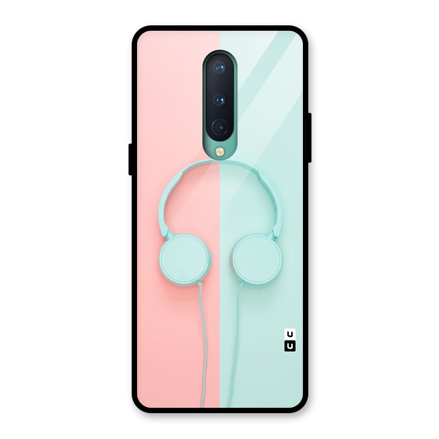 Pastel Headphones Glass Back Case for OnePlus 8