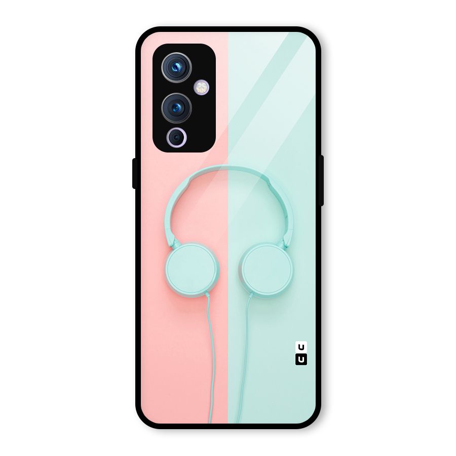Pastel Headphones Glass Back Case for OnePlus 9