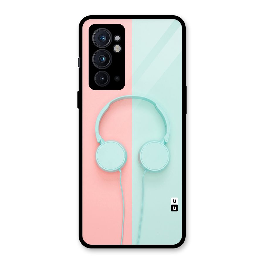 Pastel Headphones Glass Back Case for OnePlus 9RT 5G