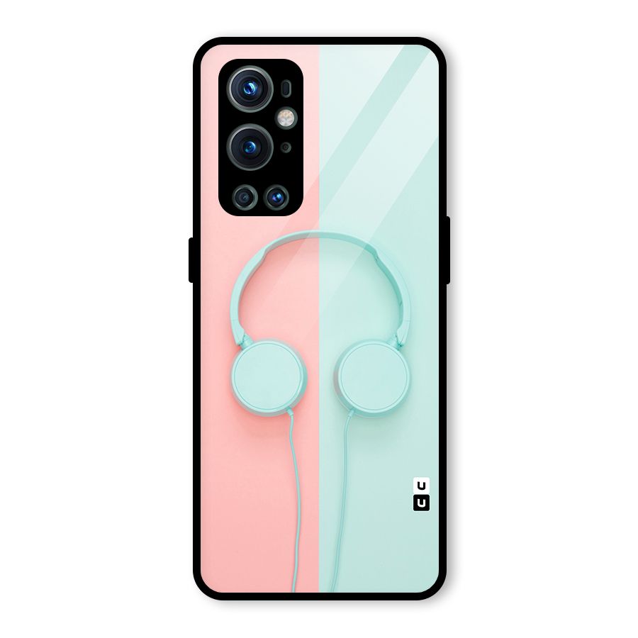 Pastel Headphones Glass Back Case for OnePlus 9 Pro