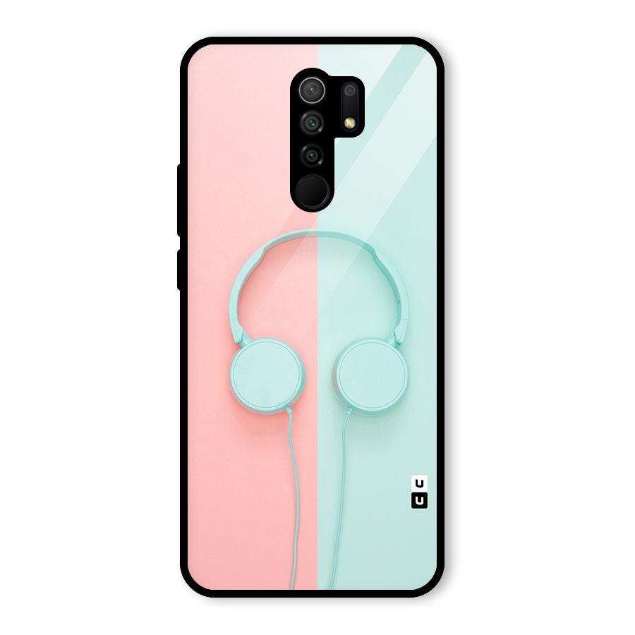 Pastel Headphones Glass Back Case for Poco M2