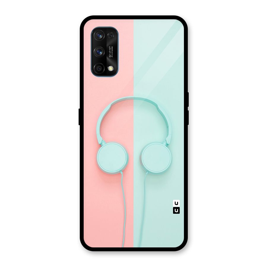 Pastel Headphones Glass Back Case for Realme 7 Pro