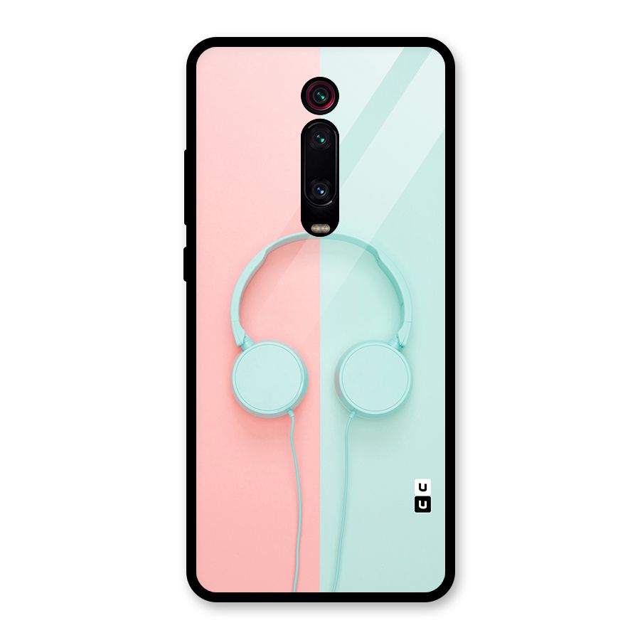 Pastel Headphones Glass Back Case for Redmi K20