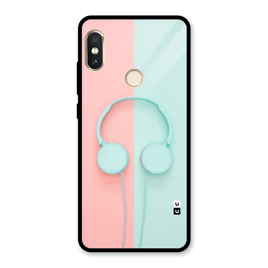Pastel Headphones Glass Back Case for Redmi Note 5 Pro