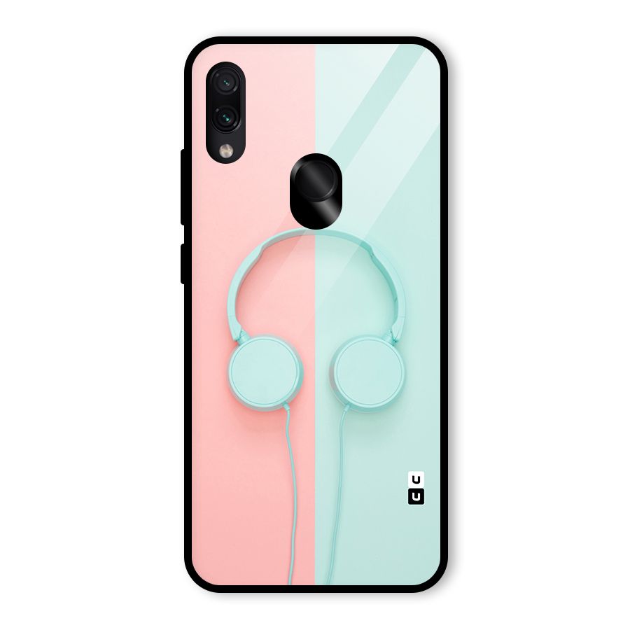 Pastel Headphones Glass Back Case for Redmi Note 7 Pro