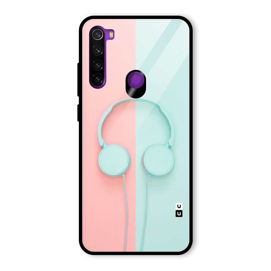 Pastel Headphones Glass Back Case for Redmi Note 8