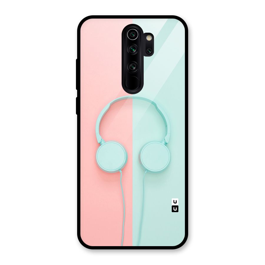 Pastel Headphones Glass Back Case for Redmi Note 8 Pro