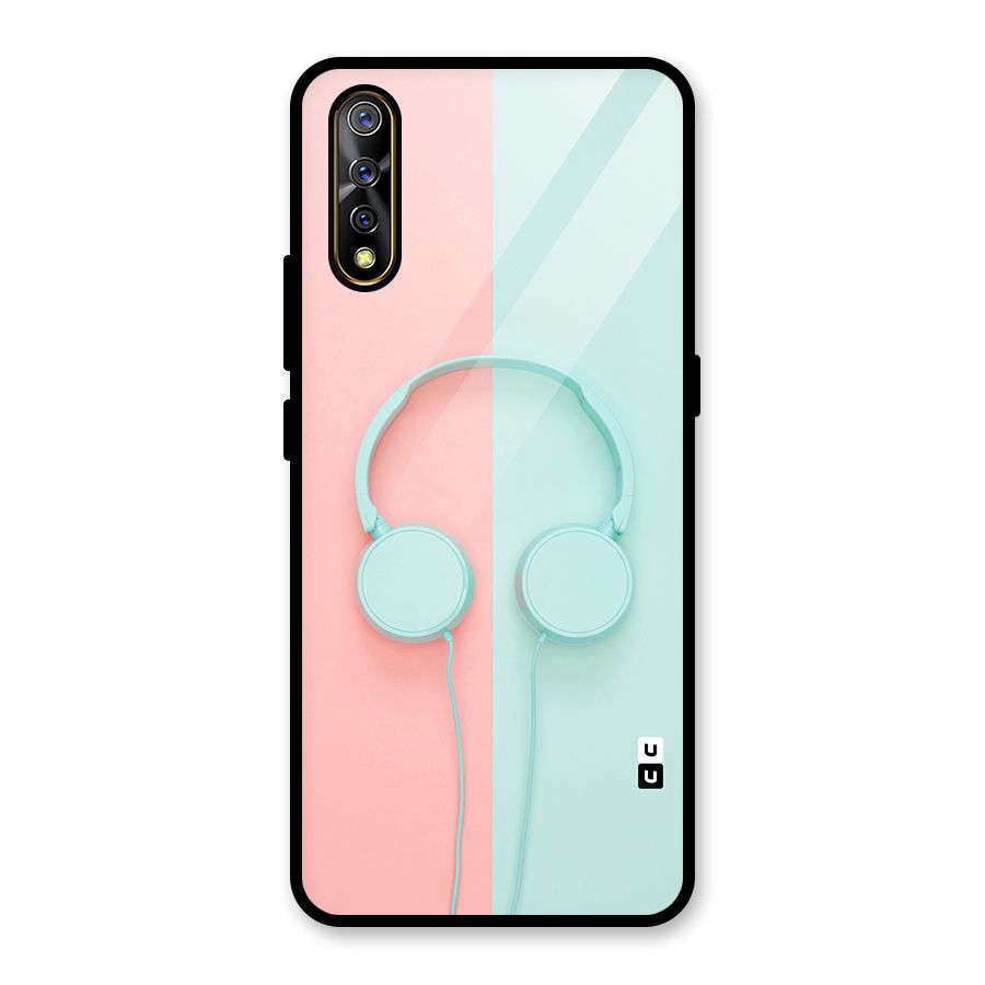 Pastel Headphones Glass Back Case for Vivo S1