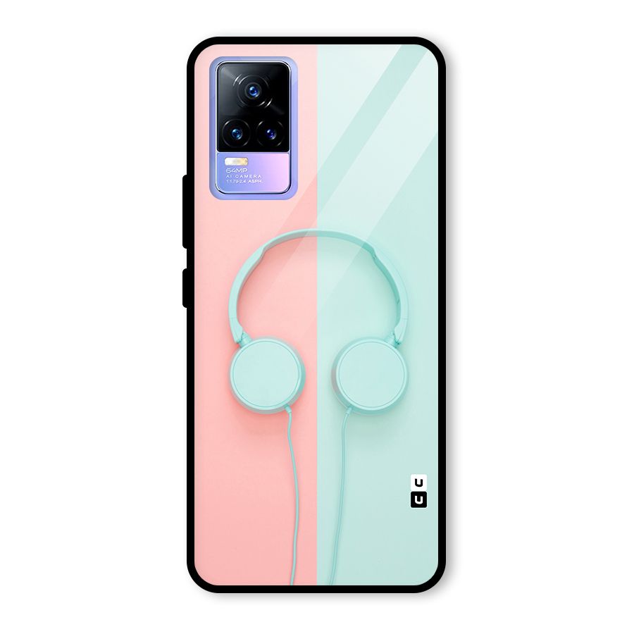 Pastel Headphones Glass Back Case for Vivo Y73