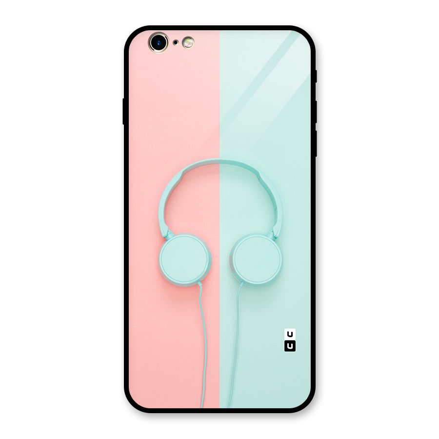 Pastel Headphones Glass Back Case for iPhone 6 Plus 6S Plus