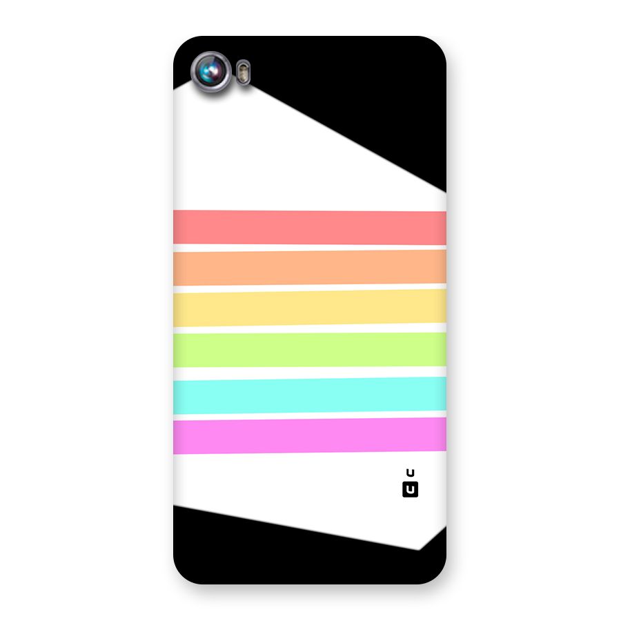 Pastel Pride Horizontal Stripes Back Case for Canvas Fire 4 (A107)