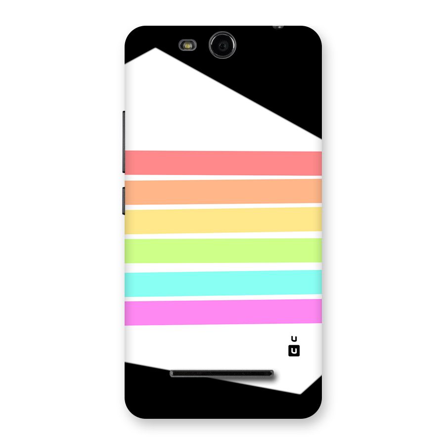 Pastel Pride Horizontal Stripes Back Case for Canvas Juice 3 Q392