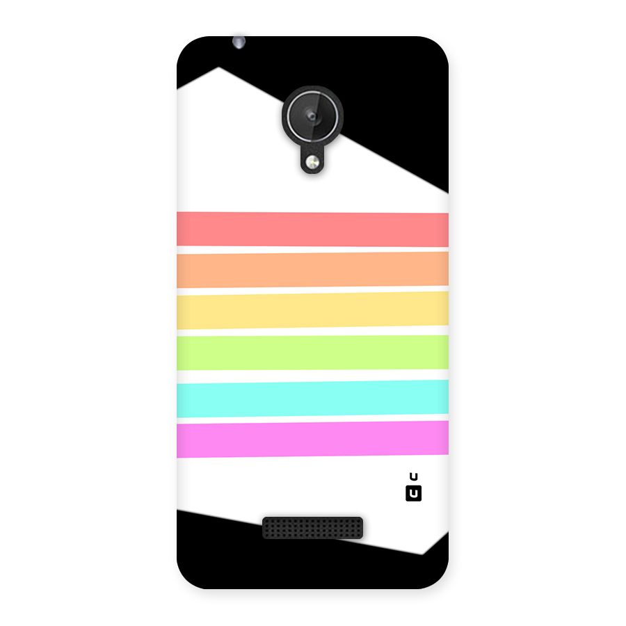 Pastel Pride Horizontal Stripes Back Case for Canvas Spark Q380