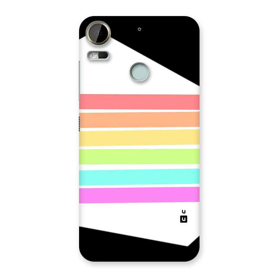 Pastel Pride Horizontal Stripes Back Case for Desire 10 Pro