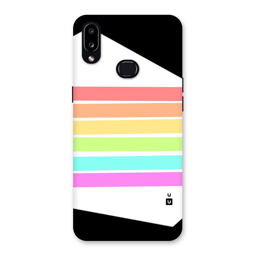 Pastel Pride Horizontal Stripes Back Case for Galaxy A10s