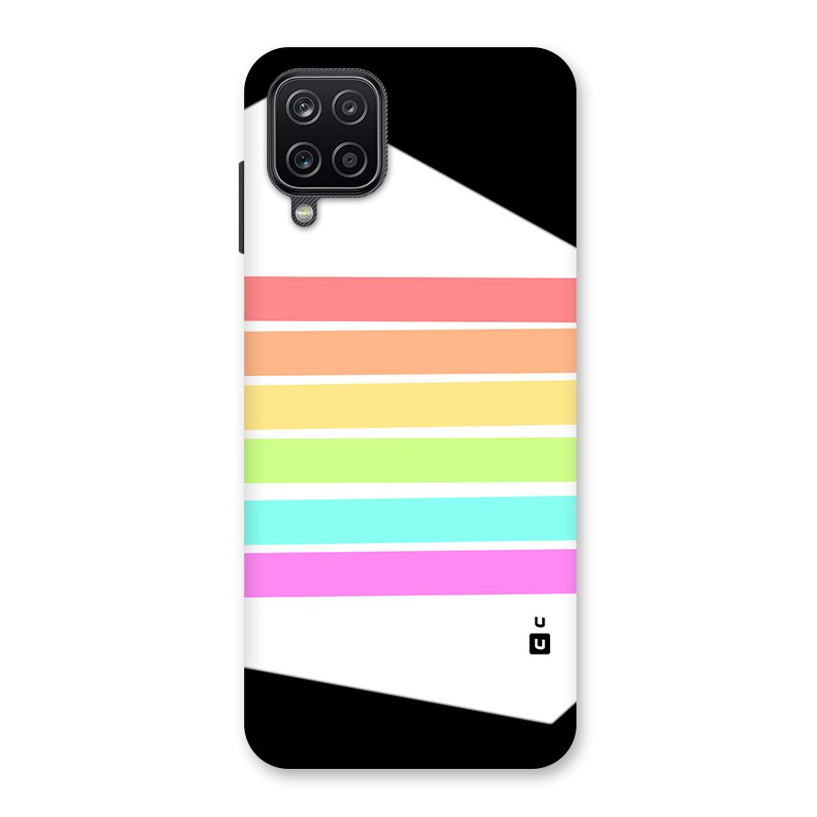 Pastel Pride Horizontal Stripes Back Case for Galaxy A12