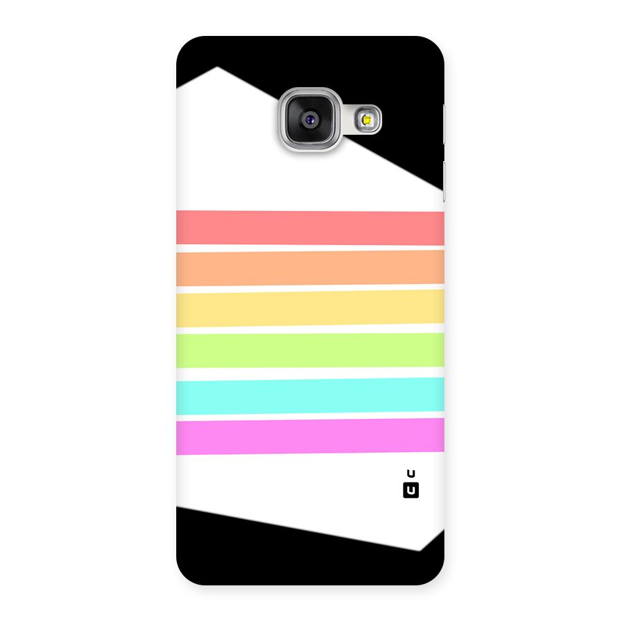 Pastel Pride Horizontal Stripes Back Case for Galaxy A3 (2016)