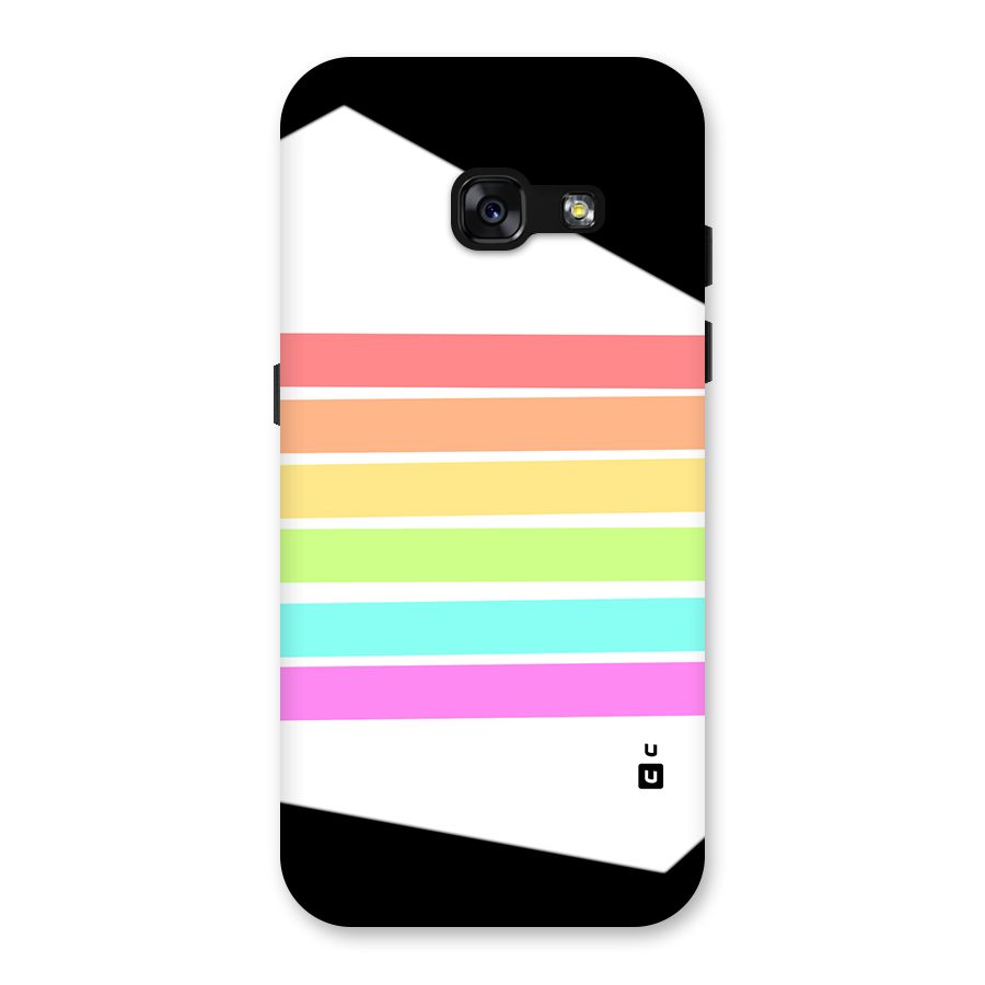Pastel Pride Horizontal Stripes Back Case for Galaxy A3 (2017)