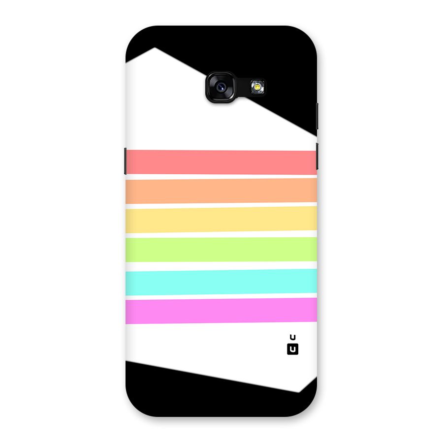 Pastel Pride Horizontal Stripes Back Case for Galaxy A5 2017