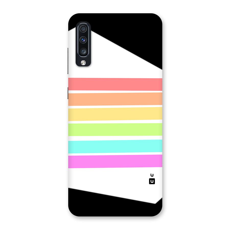Pastel Pride Horizontal Stripes Back Case for Galaxy A70