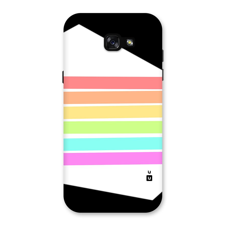 Pastel Pride Horizontal Stripes Back Case for Galaxy A7 (2017)