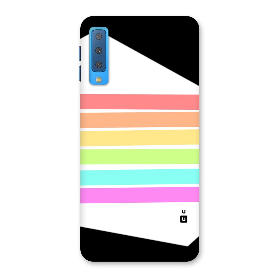 Pastel Pride Horizontal Stripes Back Case for Galaxy A7 (2018)