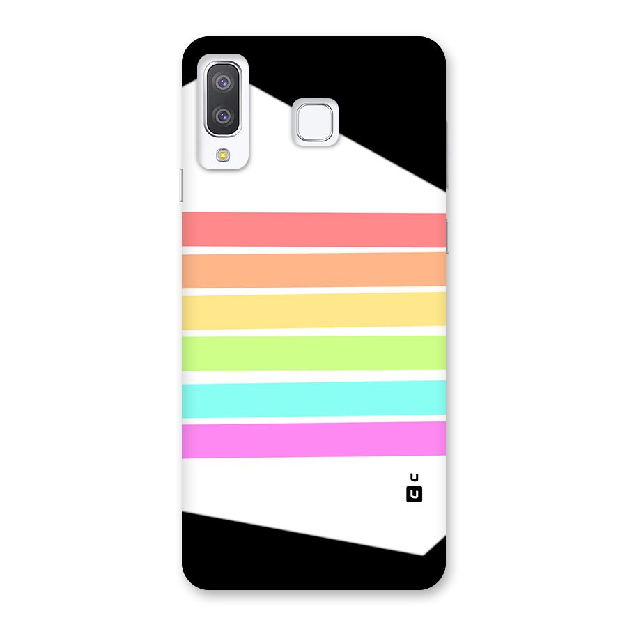 Pastel Pride Horizontal Stripes Back Case for Galaxy A8 Star