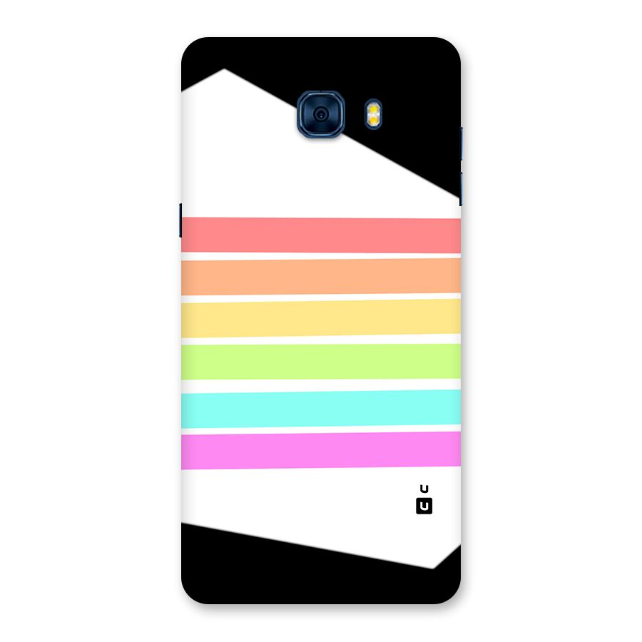 Pastel Pride Horizontal Stripes Back Case for Galaxy C7 Pro