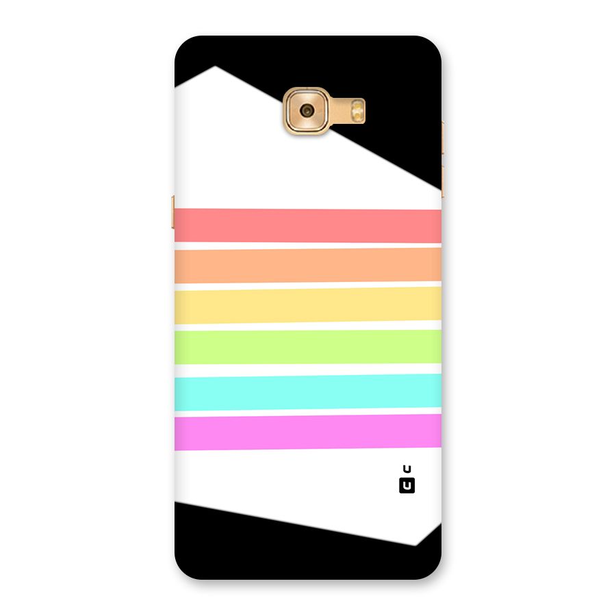 Pastel Pride Horizontal Stripes Back Case for Galaxy C9 Pro