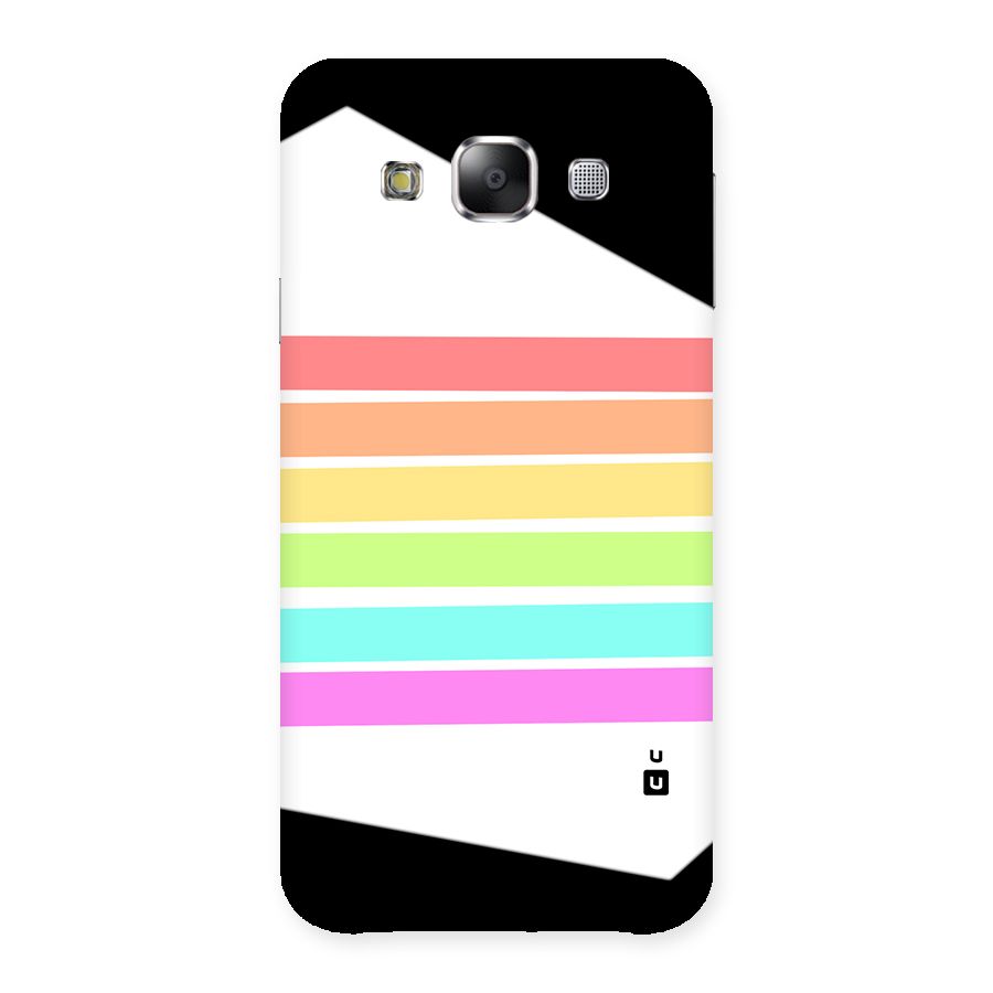 Pastel Pride Horizontal Stripes Back Case for Galaxy E5