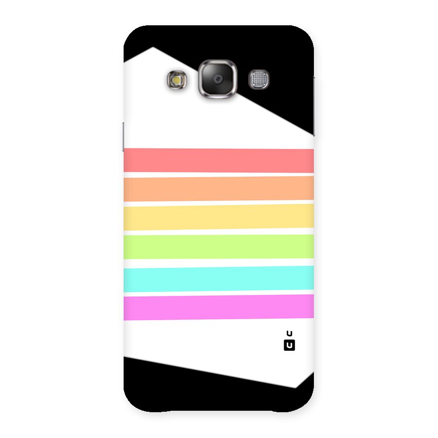 Pastel Pride Horizontal Stripes Back Case for Galaxy E7