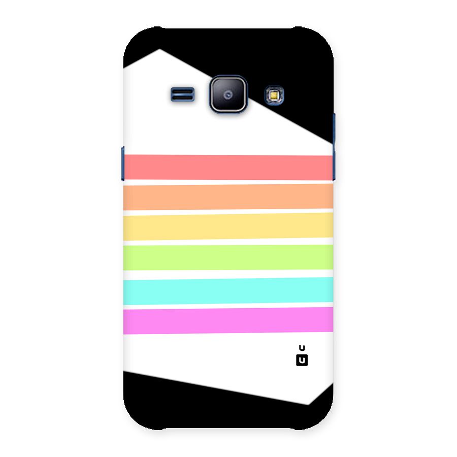 Pastel Pride Horizontal Stripes Back Case for Galaxy J1