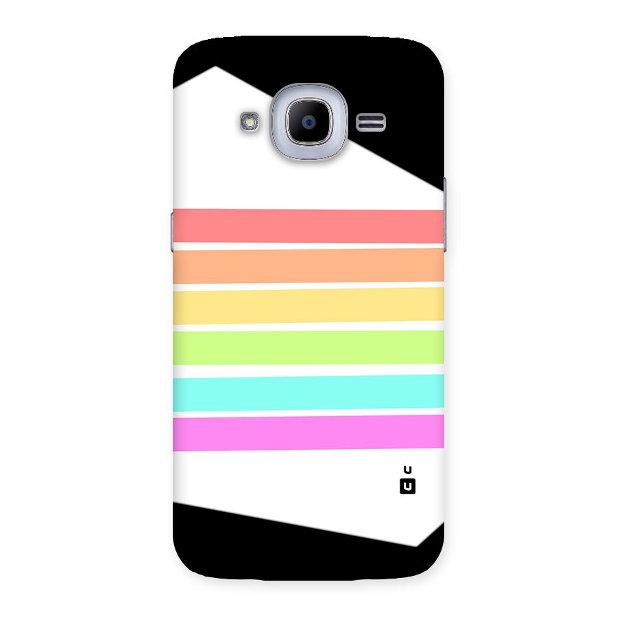 Pastel Pride Horizontal Stripes Back Case for Galaxy J2 Pro