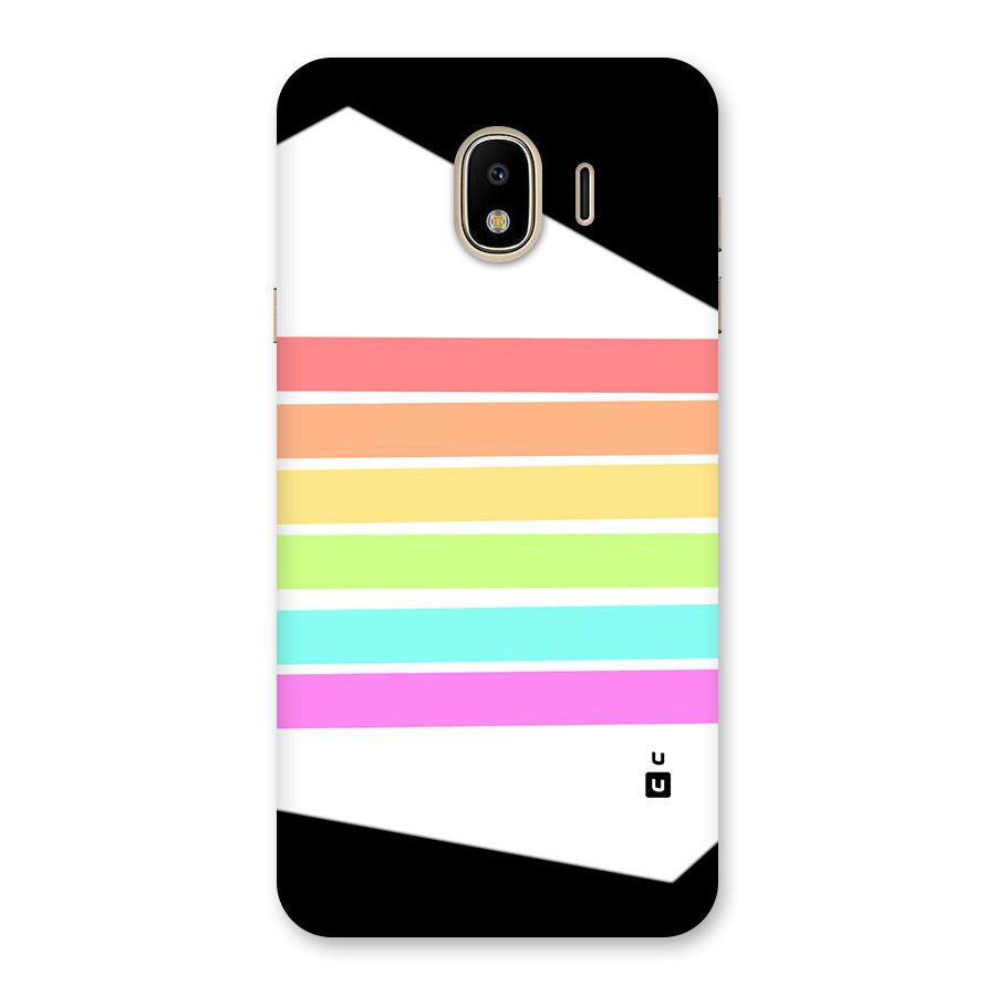 Pastel Pride Horizontal Stripes Back Case for Galaxy J4