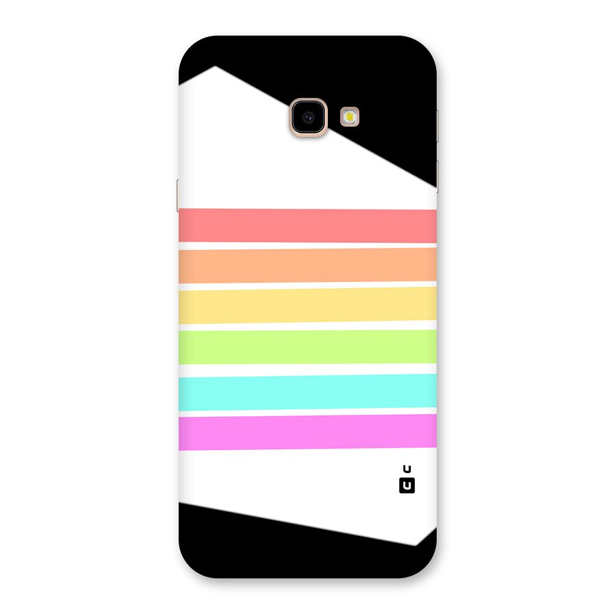 Pastel Pride Horizontal Stripes Back Case for Galaxy J4 Plus