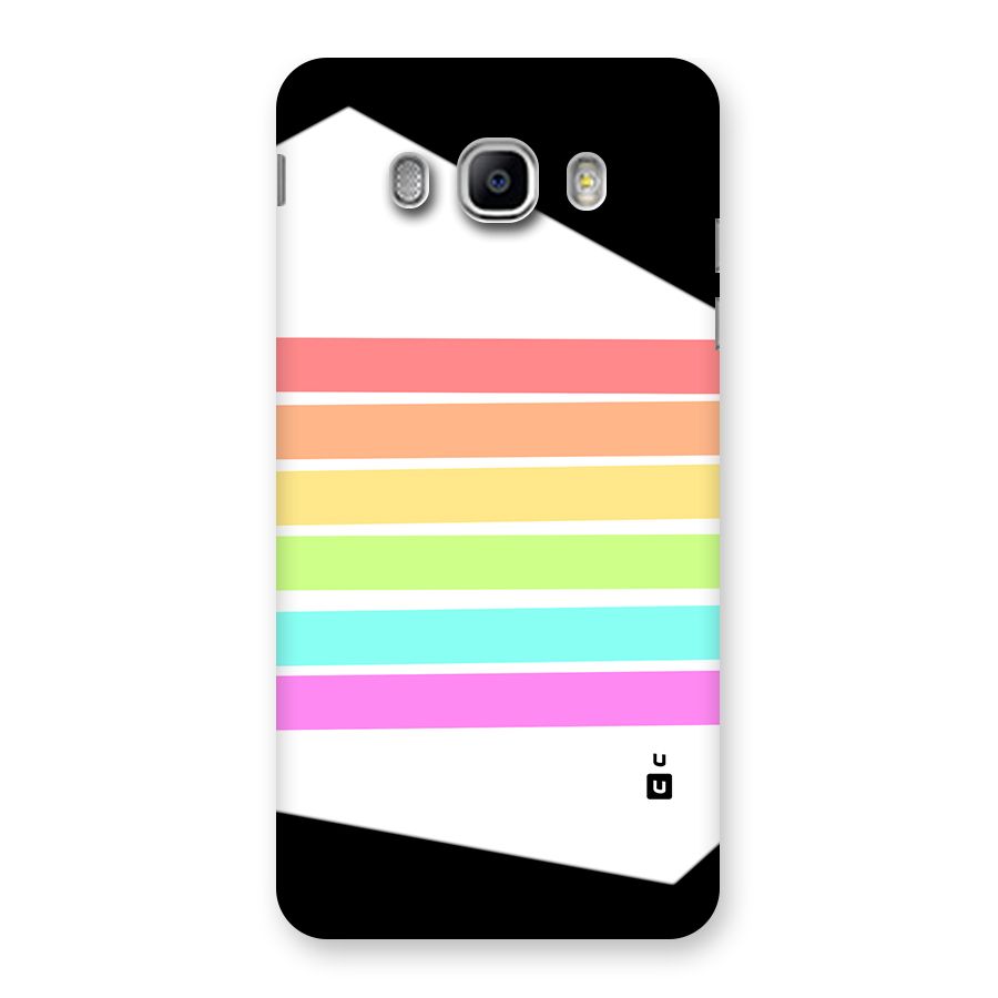 Pastel Pride Horizontal Stripes Back Case for Galaxy J5 2016