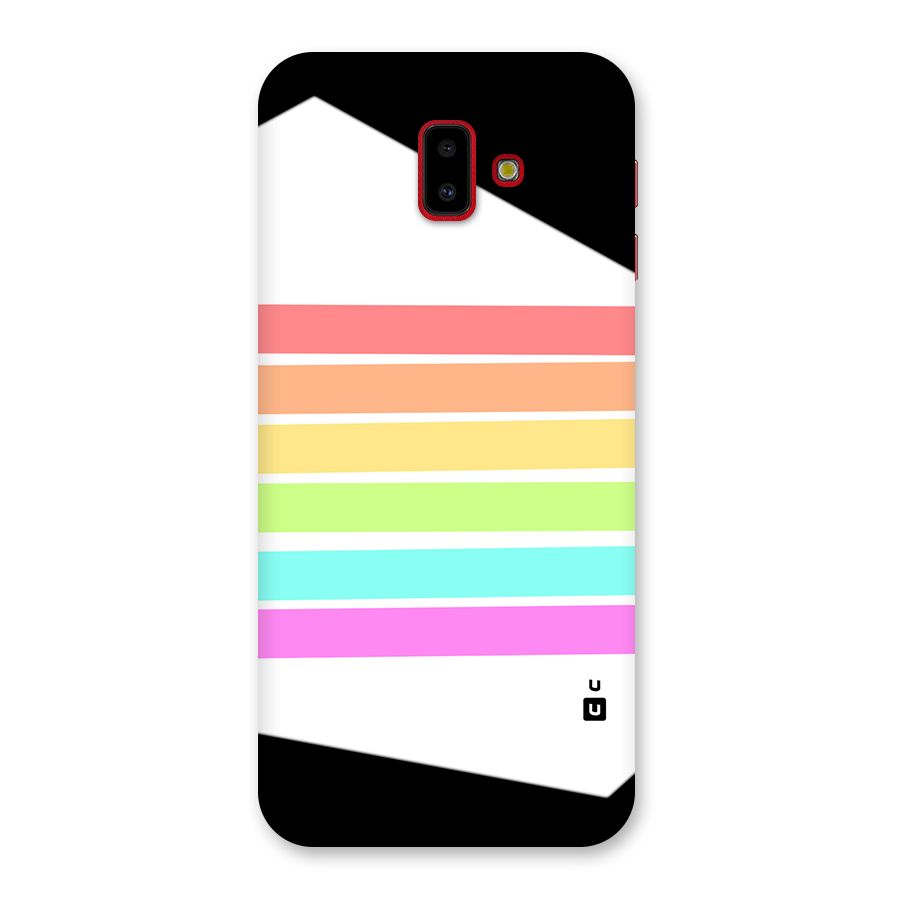 Pastel Pride Horizontal Stripes Back Case for Galaxy J6 Plus