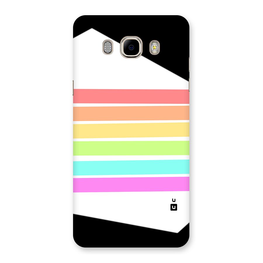 Pastel Pride Horizontal Stripes Back Case for Galaxy J7 2016