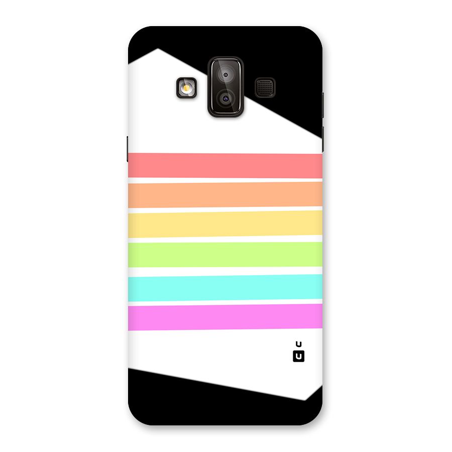 Pastel Pride Horizontal Stripes Back Case for Galaxy J7 Duo