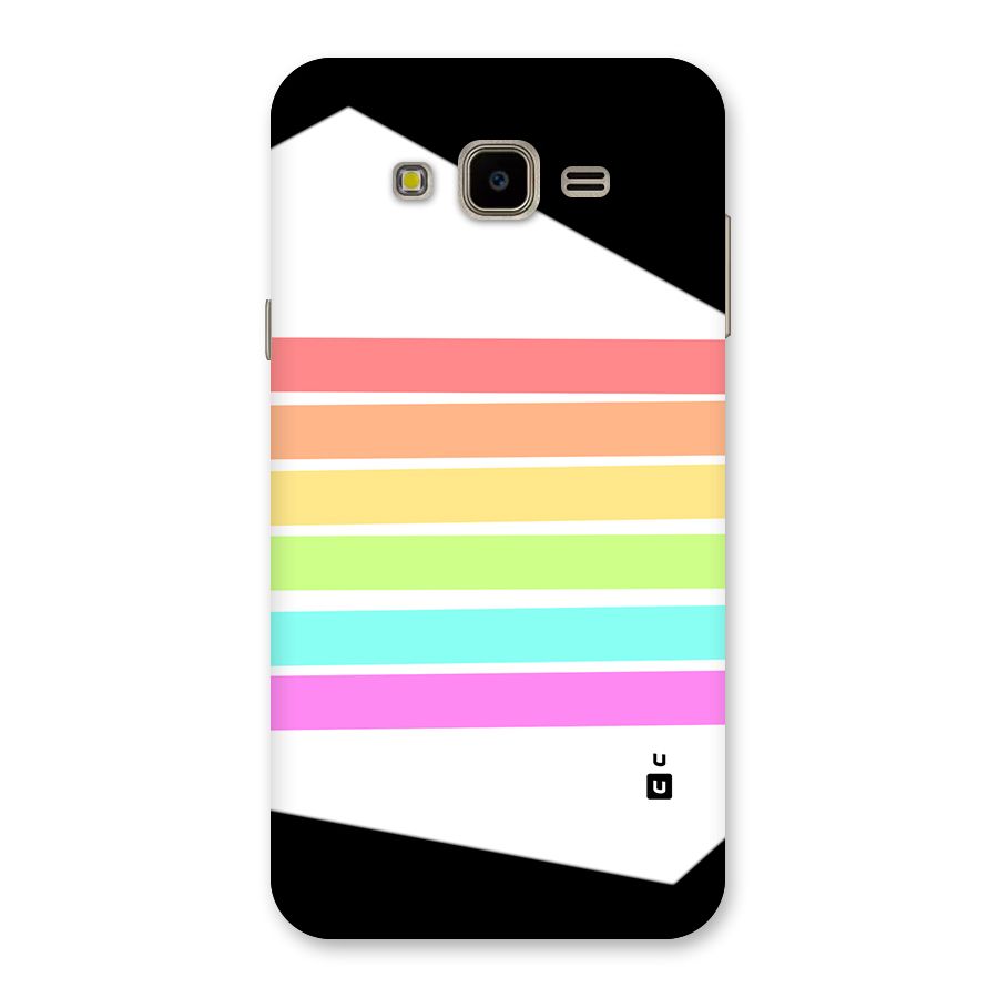 Pastel Pride Horizontal Stripes Back Case for Galaxy J7 Nxt