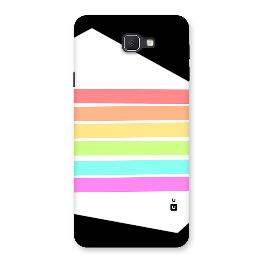 Pastel Pride Horizontal Stripes Back Case for Galaxy J7 Prime