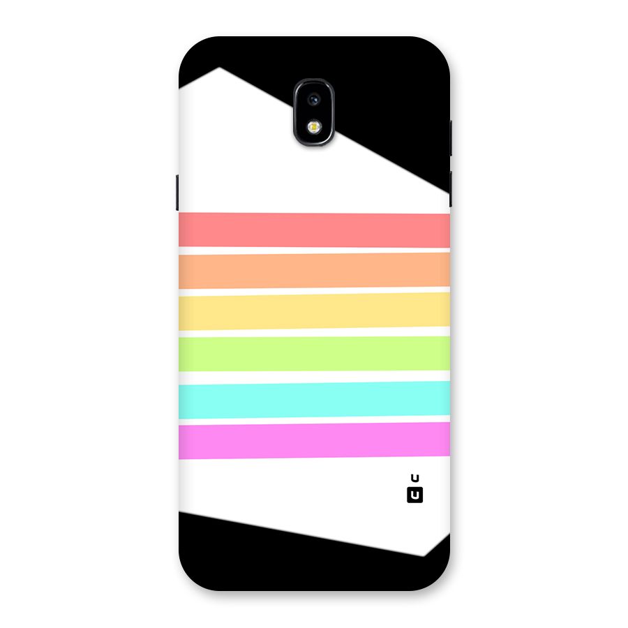Pastel Pride Horizontal Stripes Back Case for Galaxy J7 Pro