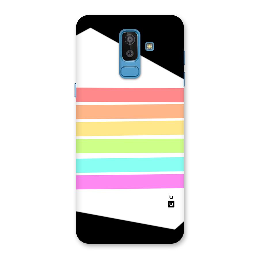 Pastel Pride Horizontal Stripes Back Case for Galaxy J8