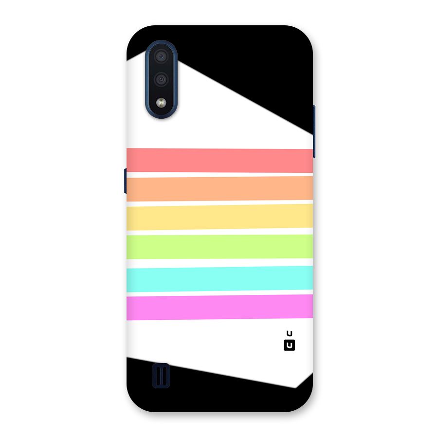 Pastel Pride Horizontal Stripes Back Case for Galaxy M01
