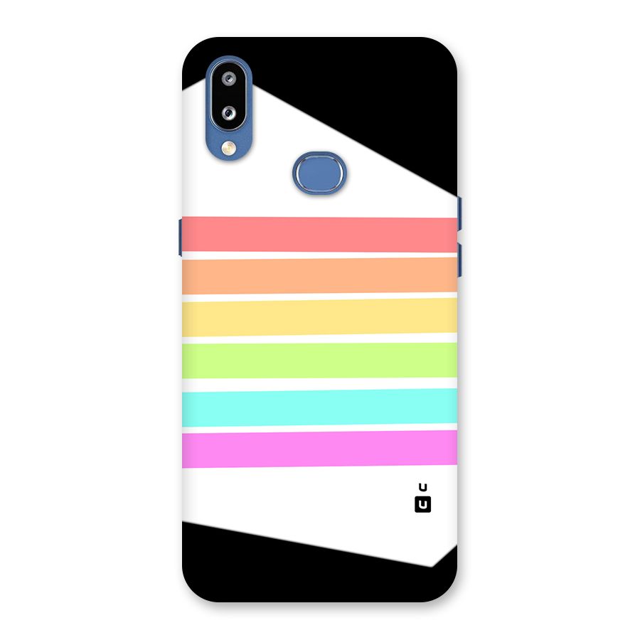 Pastel Pride Horizontal Stripes Back Case for Galaxy M01s